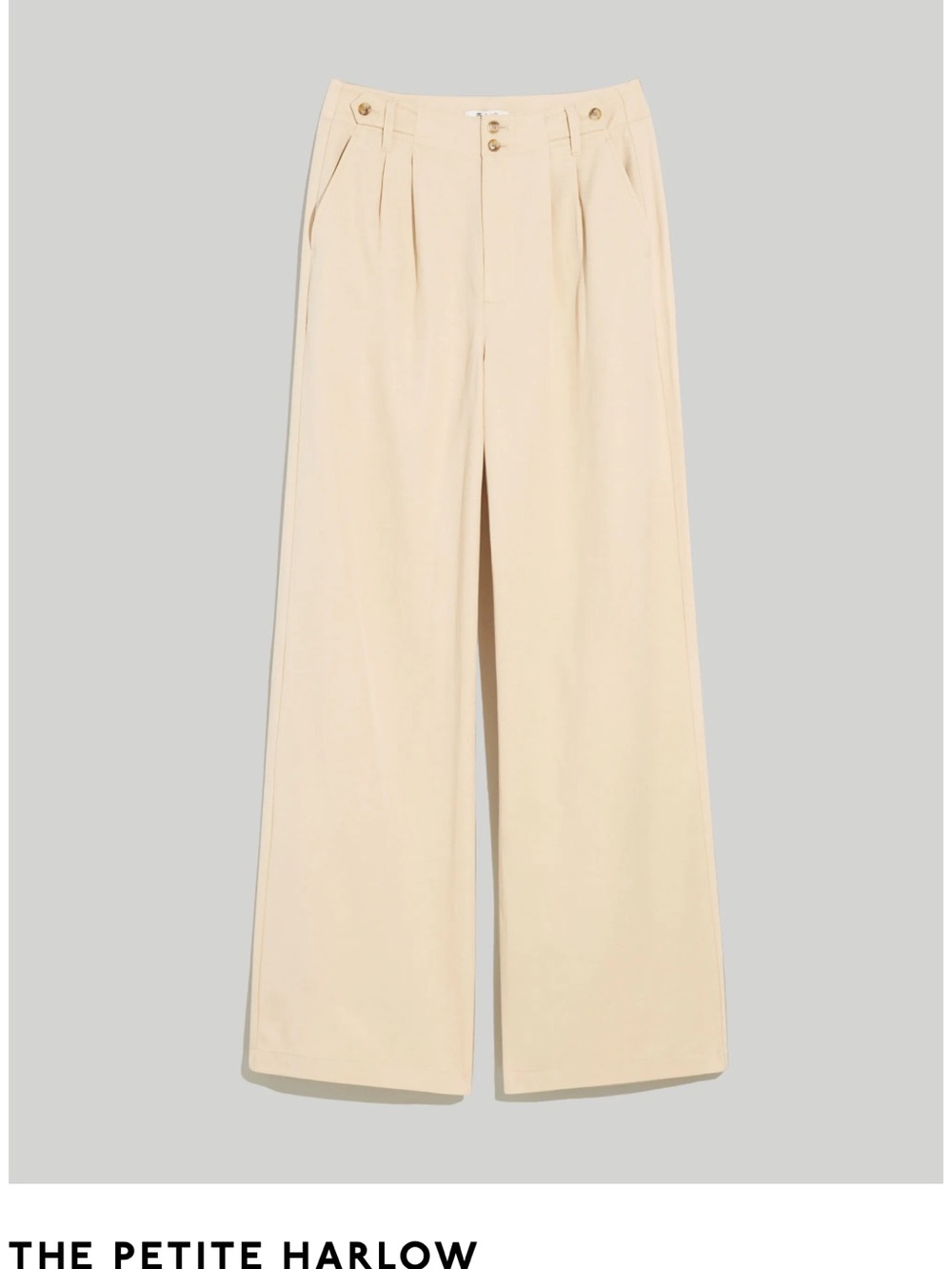 Harlow Wide-Leg Pant in Beige - Picture 5 of 7